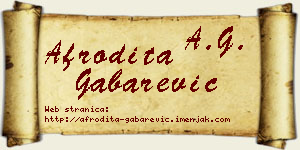 Afrodita Gabarević vizit kartica
